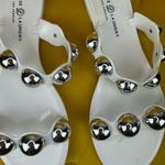 Chinese Laundry White and Silver Studded Sandals Photo 3