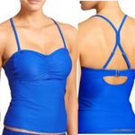 Athleta NWT  Bandeau Tankini‎ Swim Top Caspian Blue Photo 1