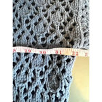 POL  Oversized Crochet open knit sweater Blue S Coastal grandma core 90's Y2K Photo 3