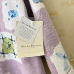 Vintage Susan Bristol purple dragon fly granny patchwork cardigan sweater L NWT Size L Photo 4