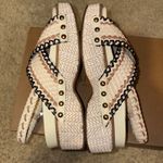 Kelsi Dagger Brooklyn Pace Raffia Anthropologie Wedge Sandals neutral 6.5 M White Photo 6