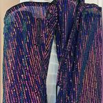 Grace Karin Womens Sequined Blouse Long Bell Sleeve Crew Neck size Small Photo 3