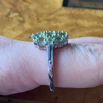 Natural Peridot Sterling Silver Ring Size 10 Green Photo 2