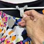 Dana Buchman  Abstract Colorful Ruched Midi Sundress Photo 1