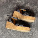 36.5 NEW $ COCLICO Midwood Wedge Sandals ( 38 1/2 ) - Navy Blue Photo 4