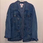 Quacker Factory Vintage Jean Jacket  Blue Denim Jacket with Heart gemstones Photo 0