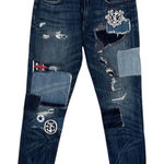 Ralph Lauren POLO  (RARE) Astor Slim Boyfriend Patchwork Denim Jeans Photo 0