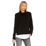 Brochu Walker Black Chunky Knit Sweater Size Medium Linen Cotton Quiet Luxury Photo 2