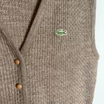 Lacoste Vtg  brown wool blend sweater vest Photo 0