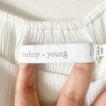 Bishop and Young Crepe White Romper Women's Size L Photo 4
