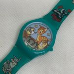 Disney  Bambi Digital vintage Watch plastic green quartz 34mm up to 8.5” running Photo 1