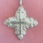 Sterling Silver Vintage 1983 Christmas Cross Reed & Barton  pendant necklace Photo 4