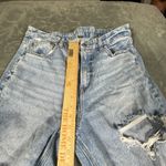 American Eagle Jeans Women 12 X- Long Curvy 90s Straight Leg Ripped Stretch Blue Photo 11