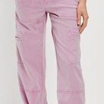 American Eagle Purple Dreamy Drape Stretch Super HR Baggy Wide Photo 0