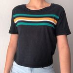 PacSun black striped me to we  short sleeve shirt Photo 0