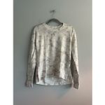 Athleta  Boaster Luxe Printed Sweatshirt in Chakra Floral Bluff Grey Size XXS Photo 3