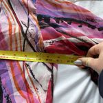 JM Collection Vintage Y2K Womens Size P Large 3/4 Sleeve Abstract Purple Art Cardigan Photo 4