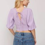 Urban Outfitters Outfiiters Ramsey Lace-Trim Blouse NWT Size S - Lilac Photo 1