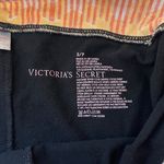 Victoria's Secret Victoria’s Secret Black Printed Fold Over Waist Capri Leggings Photo 6