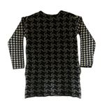 Farm Rio NWT RARE  Fringe Black and Grey Wool Mini Dress Photo 3