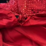 Vintage 90s Y2K Roberta Sequin Gown Cutout Maxi Dress Open Back Red 5/6 Size undefined Photo 2