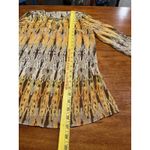 Jaclyn Smith  Beaded Boho Blouse Small Yellow Brown 3/4 Sleeve Top Shirt S Photo 5