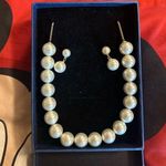 Big stimulated pearl necklace and earrings set Photo 0
