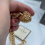 NWT Vera by New York bold chain and faux pearl heart choker Gold Photo 6