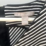 Banana Republic Womens Sz 0 Black White Stripe V-Neck Stretch Fit & Flare Dress Photo 3