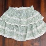 Aerie  Floral Green Skirt with Lace Trim Photo 0