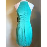 Lulus  Green Halter Dress Sleeveless Mini Tulip Faux Wrap Party Cocktail Y2K boho Photo 2