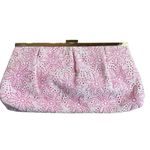 Lilly Pulitzer  Embroidered‎ Floral Shoulder Bag Clutch Pink White Purse Preppy Photo 6