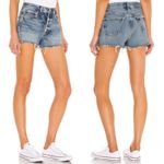 AGOLDE  Parker Cut Off Denim Shorts Swapmeet Dark Size 25 Photo 1