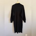 Misook  Cable Knit Long Sleeve Mock Neck Sweater Dress Size Small Photo 3