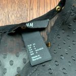 H&M Black Chiffon Stud Lined Sheer Peplum Top Photo 4