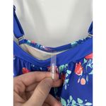 Lands' End Tankini Swim Top Bathing Suit Floral Colorful Spaghetti Straps Size 12 Photo 4