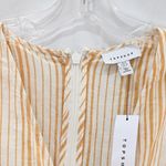 Topshop New Binky Stripe Jumpsuit Size 4 Tan and White Photo 1
