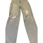 Madewell  Women 26 Baggy Straight High Waist Jeans‎ Distressed Light 100% Cotton Photo 7