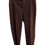 Apt. 9  Brown Pinstripe Stretch Pants Women’s Size 12 Minimalist Streetwear Y2K Photo 1