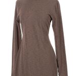Atoir by Revolve The Baseline Mini Dress Coffee Mock Neck Cut Out Long Sleeves Brown Size 8 Photo 13