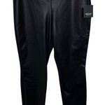 Vera Wang Simply Vera  Womens Faux Leather Knit Moonlight Leggings Black Large NW Photo 0