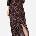 EXPRESS Women’s Floral Maxi Dress Striking High Low Surplice Faux Wrap V-Neck Photo 4