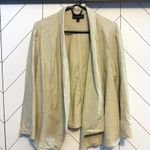 Lane Bryant  Women’s Plus Size 26 Beige Linen Open Front Draped Cardigan Jacket Photo 2