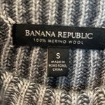Banana Republic  100% Merino Wool Stich Mock Neck Sweater (Sz S) Gray Bell Sleeve Photo 4