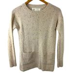 FatFace Callie Cashmere Jumper Natural Ivory Flecked Size 6 Ribbed Pocket Photo 1