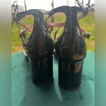 Kurt Geiger  patent leather block heel pumps double ankle strap  size 7.5 (38) Photo 2