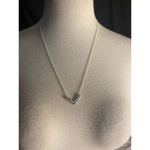 Handmade Silver Chevron Necklace Minimalist V Bar Pendant Jewelry Dainty Chain Photo 1