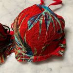 Victoria's Secret PINK Bra 32C Red Tropical Date Push-up Lace Photo 2