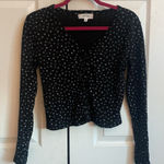 Pink Rose  Women’s Buttoned Cardigan - Size: M, Color: Black, Gray Photo 0