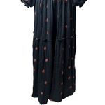 Free People  Dahlia Embroidered Maxi Dress Puff Sleeve Cottagecore Milk Maid M Photo 8